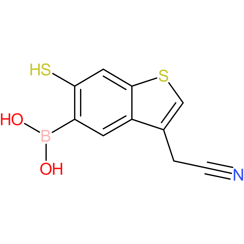 5-borono-6-mercaptobenzothiophene-3-acetonitrile