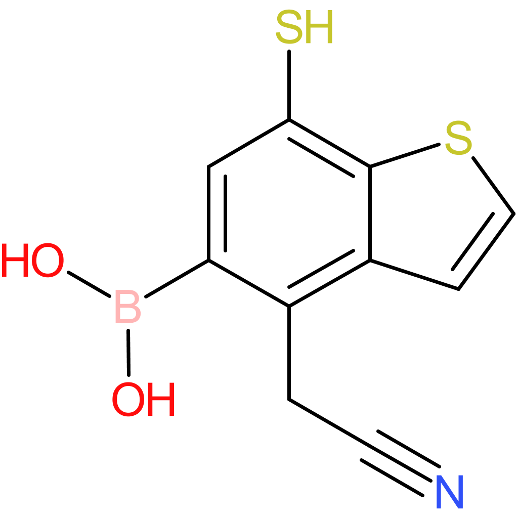 5-borono-7-mercaptobenzothiophene-4-acetonitrile