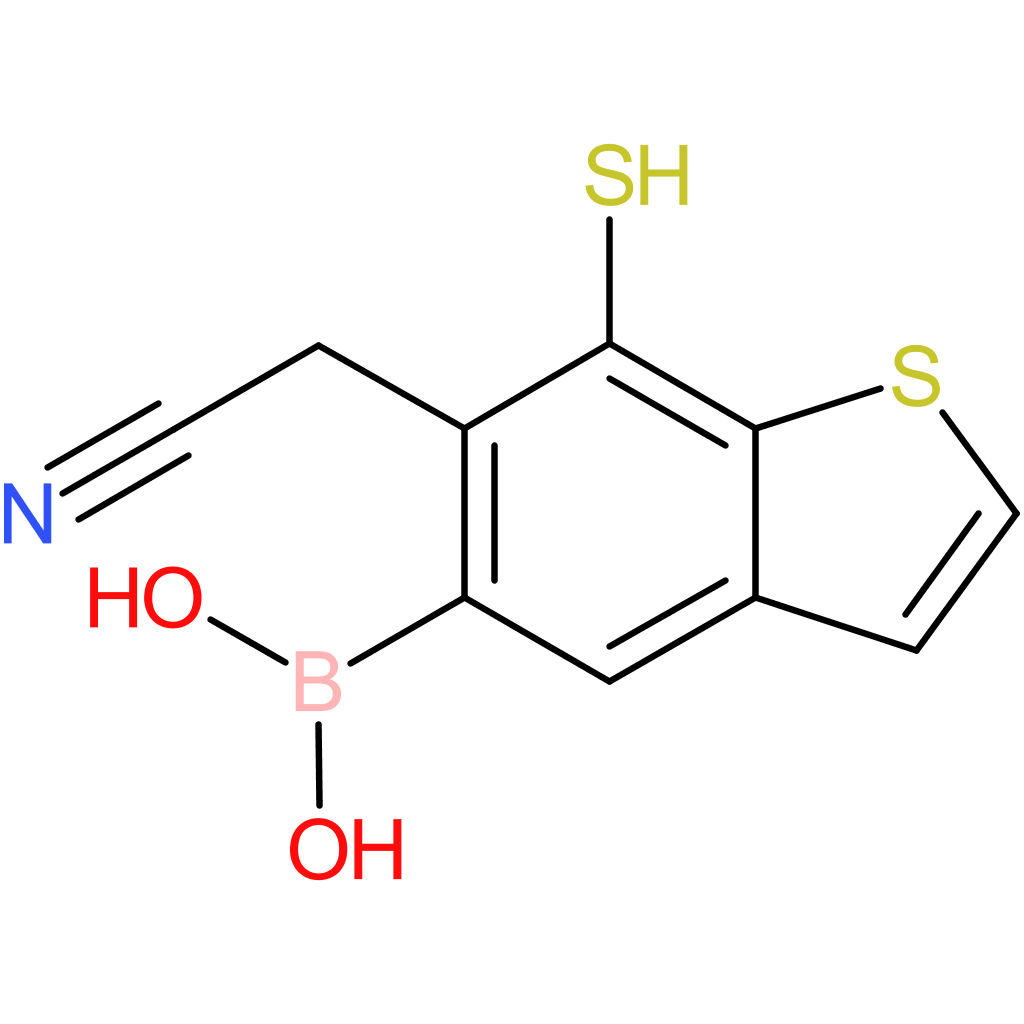 5-borono-7-mercaptobenzothiophene-6-acetonitrile