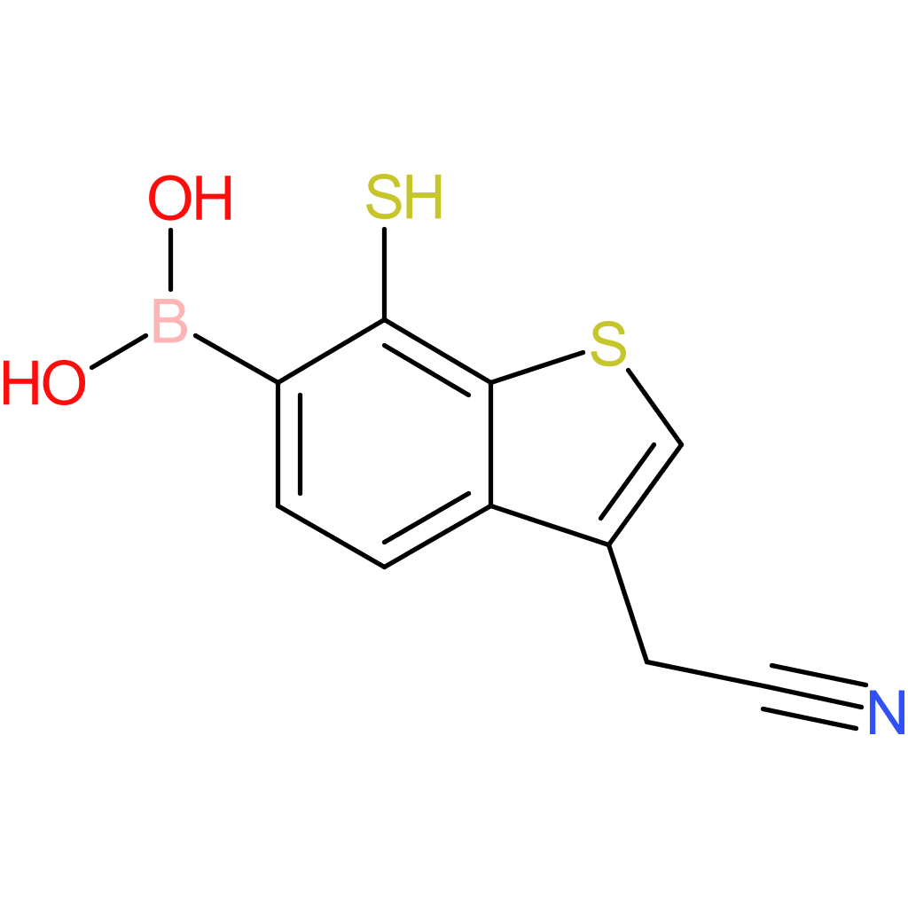 6-borono-7-mercaptobenzothiophene-3-acetonitrile