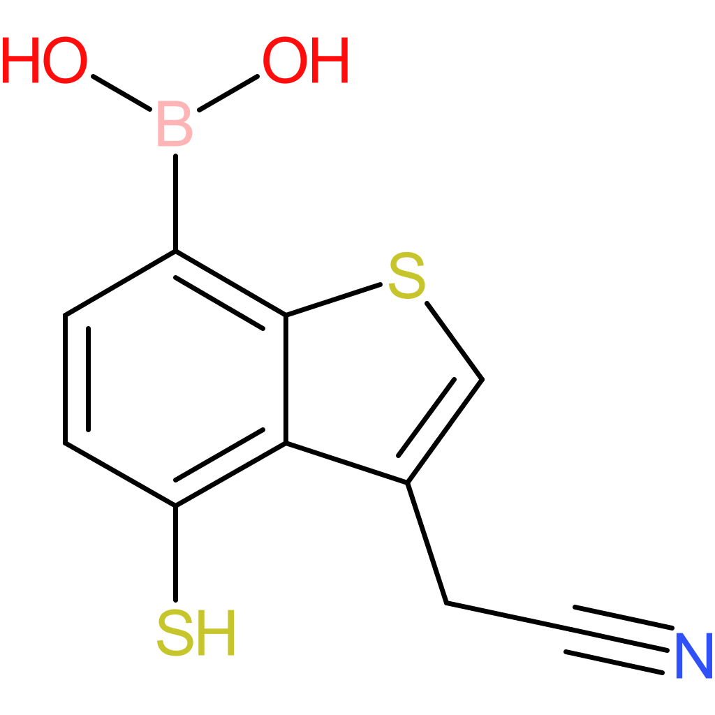 7-borono-4-mercaptobenzothiophene-3-acetonitrile