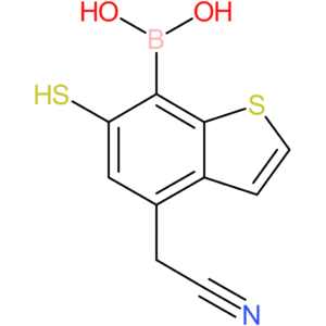 7-borono-6-mercaptobenzothiophene-4-acetonitrile