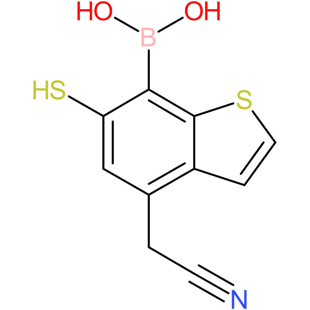 7-borono-6-mercaptobenzothiophene-4-acetonitrile