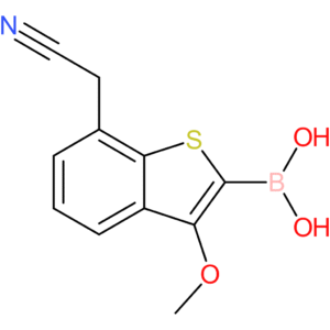 2-borono-3-methoxybenzothiophene-7-acetonitrile