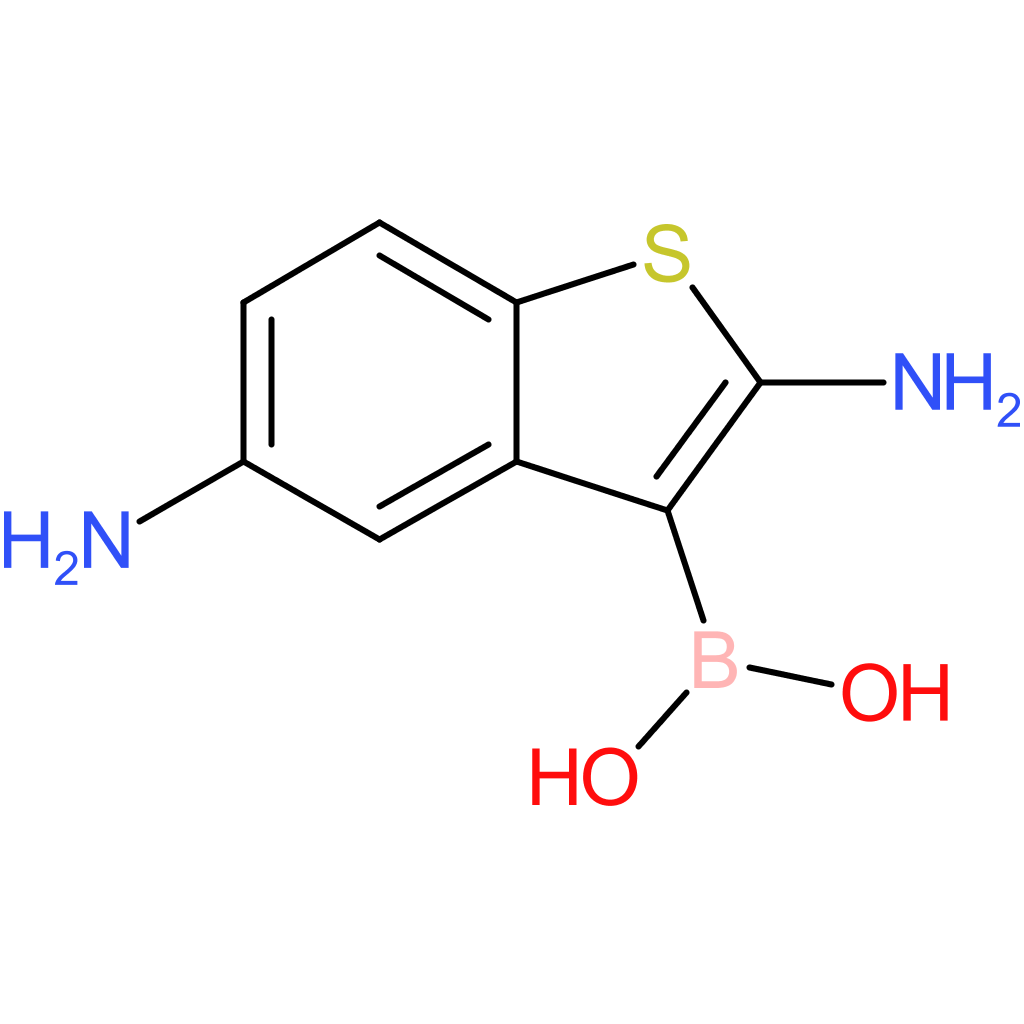 (2,5-diamino-1-benzothiophen-3-yl)boronic acid