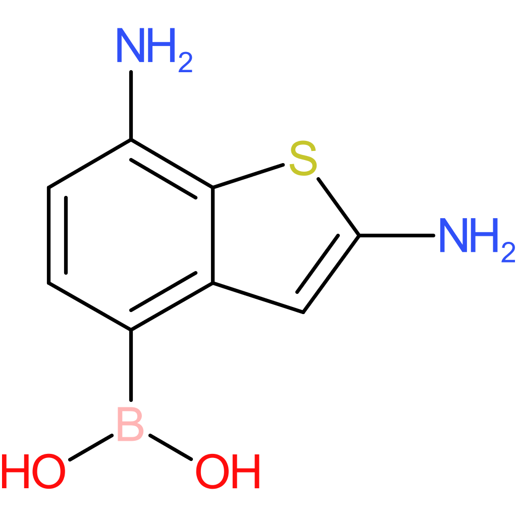 (2,7-diamino-1-benzothiophen-4-yl)boronic acid