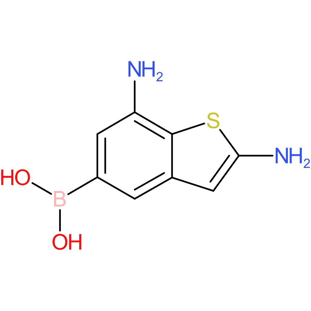(2,7-diamino-1-benzothiophen-5-yl)boronic acid