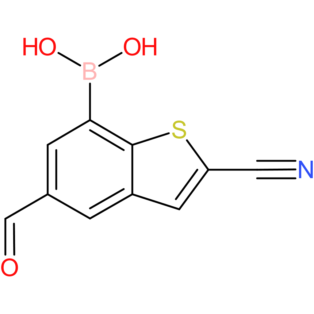 2-cyano-5-formylbenzothiophene-7-boronic acid