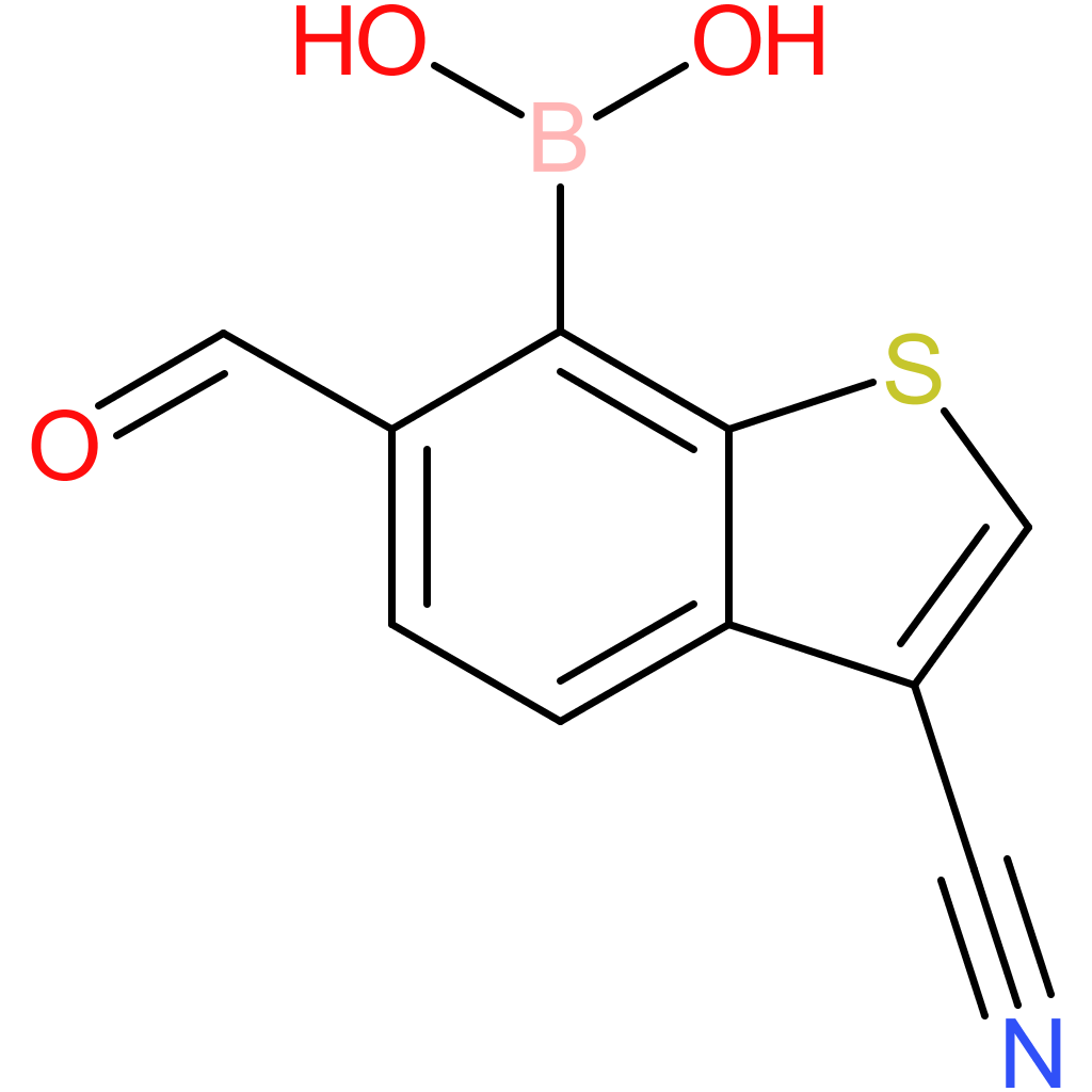 3-cyano-6-formylbenzothiophene-7-boronic acid