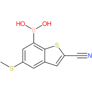 2-cyano-5-(methylthio)benzothiophene-7-boronic acid