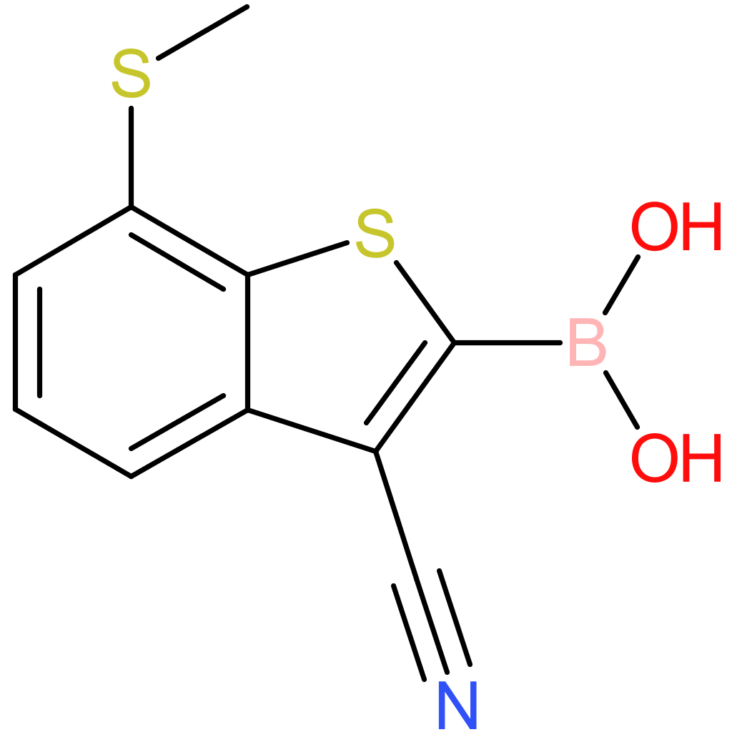 3-cyano-7-(methylthio)benzothiophene-2-boronic acid