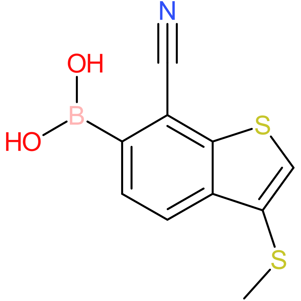 7-cyano-3-(methylthio)benzothiophene-6-boronic acid