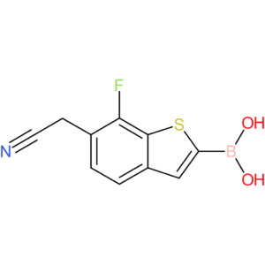 2-borono-7-fluorobenzothiophene-6-acetonitrile