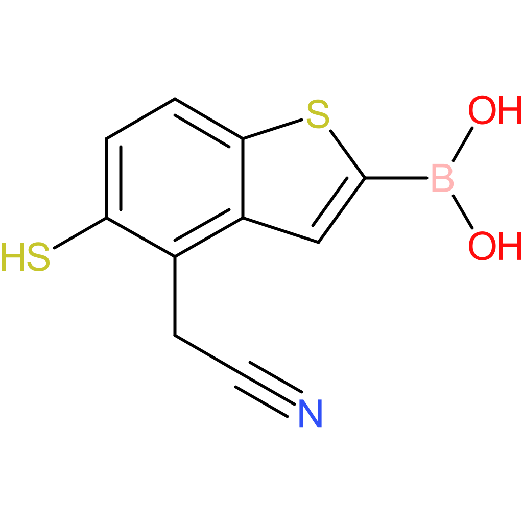 2-borono-5-mercaptobenzothiophene-4-acetonitrile