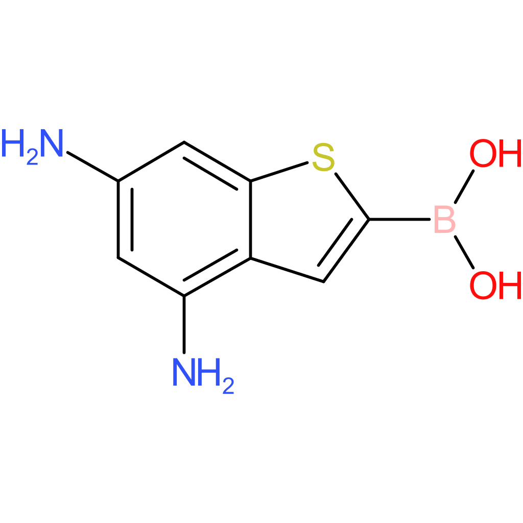 (4,6-diamino-1-benzothiophen-2-yl)boronic acid