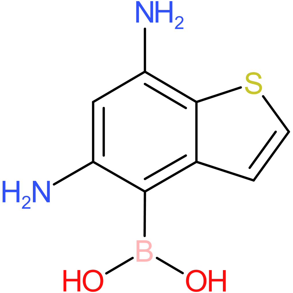 (5,7-diamino-1-benzothiophen-4-yl)boronic acid
