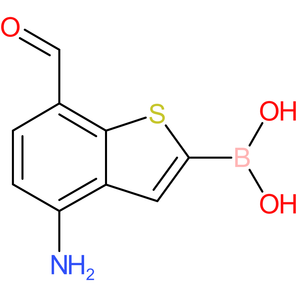 4-amino-7-formylbenzothiophene-2-boronic acid