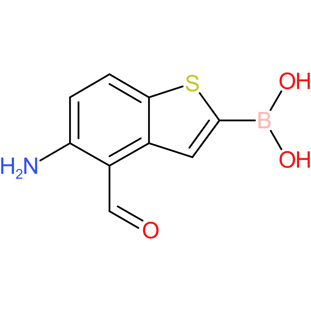 5-amino-4-formylbenzothiophene-2-boronic acid