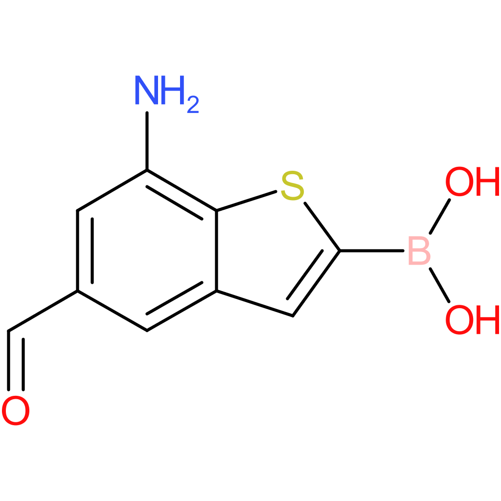 7-amino-5-formylbenzothiophene-2-boronic acid