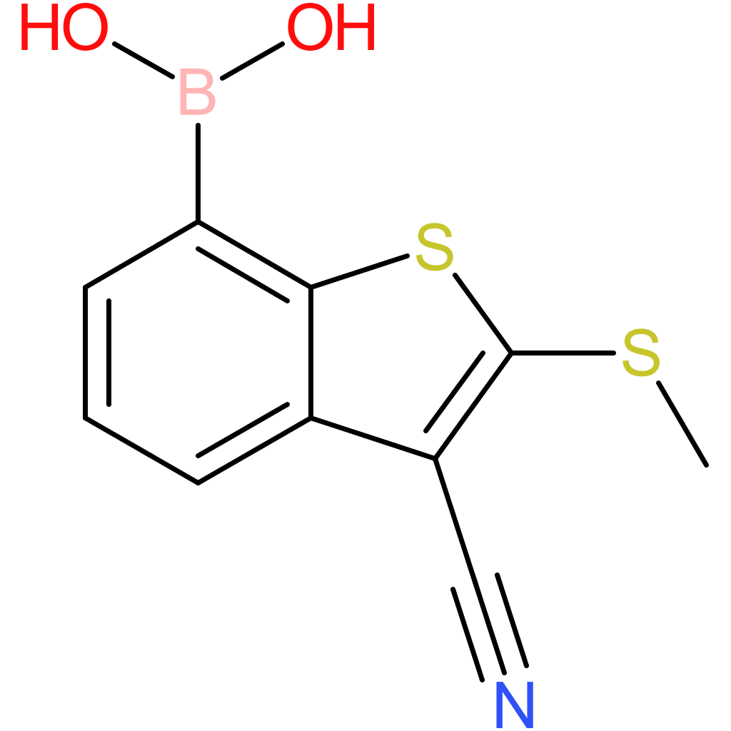 3-cyano-2-(methylthio)benzothiophene-7-boronic acid
