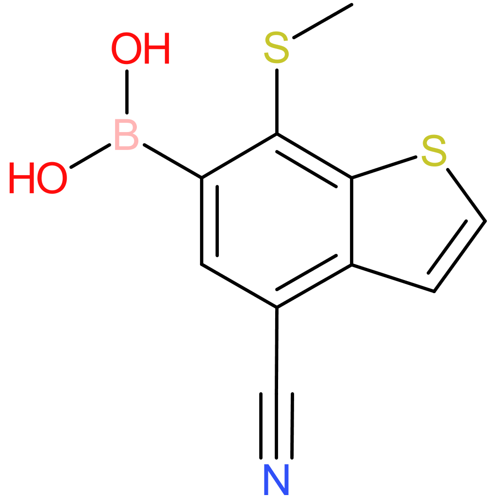 4-cyano-7-(methylthio)benzothiophene-6-boronic acid