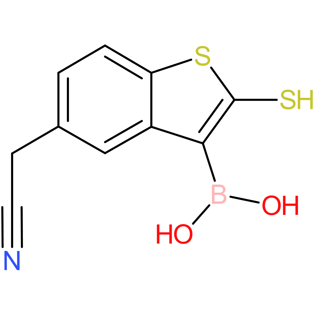 3-borono-2-mercaptobenzothiophene-5-acetonitrile