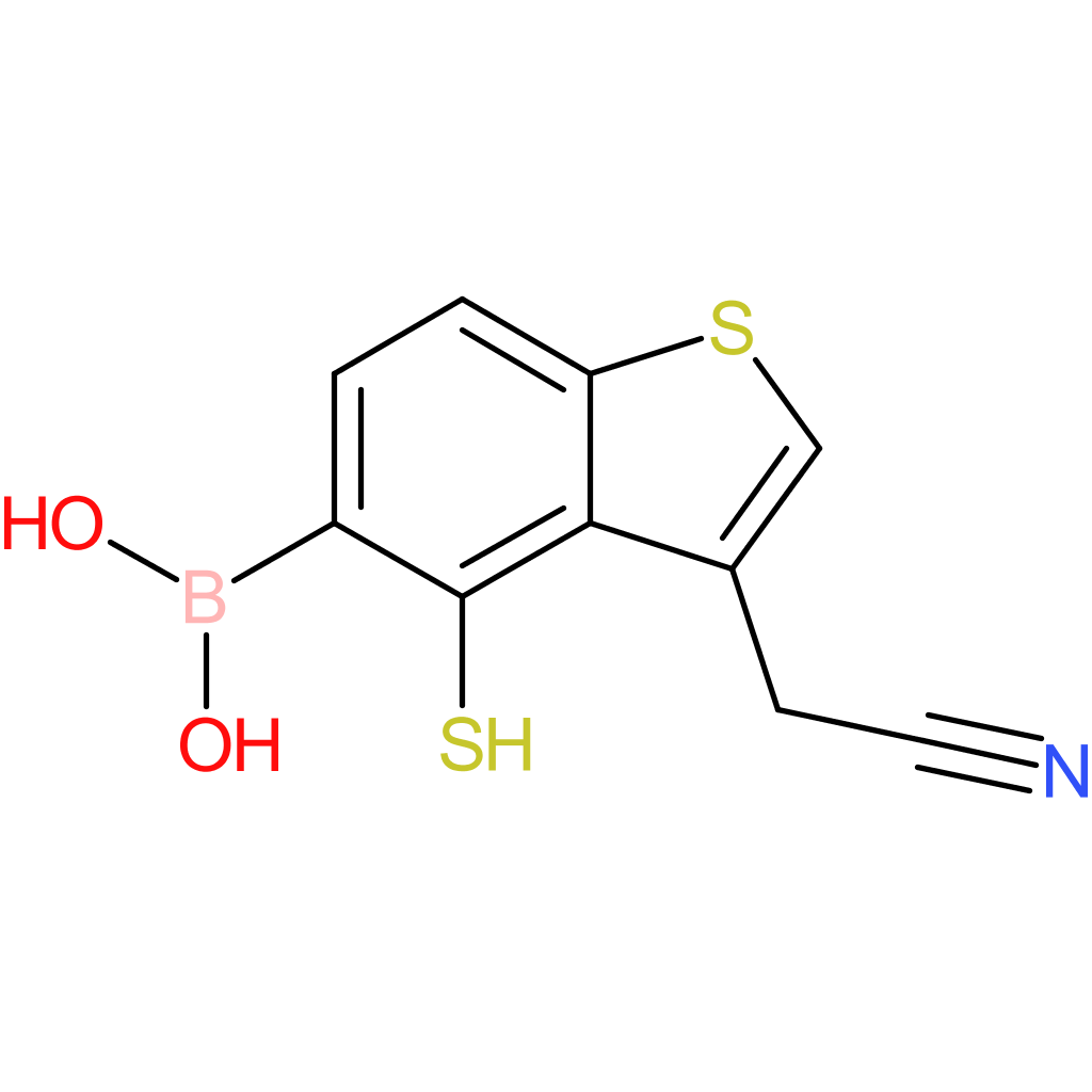5-borono-4-mercaptobenzothiophene-3-acetonitrile