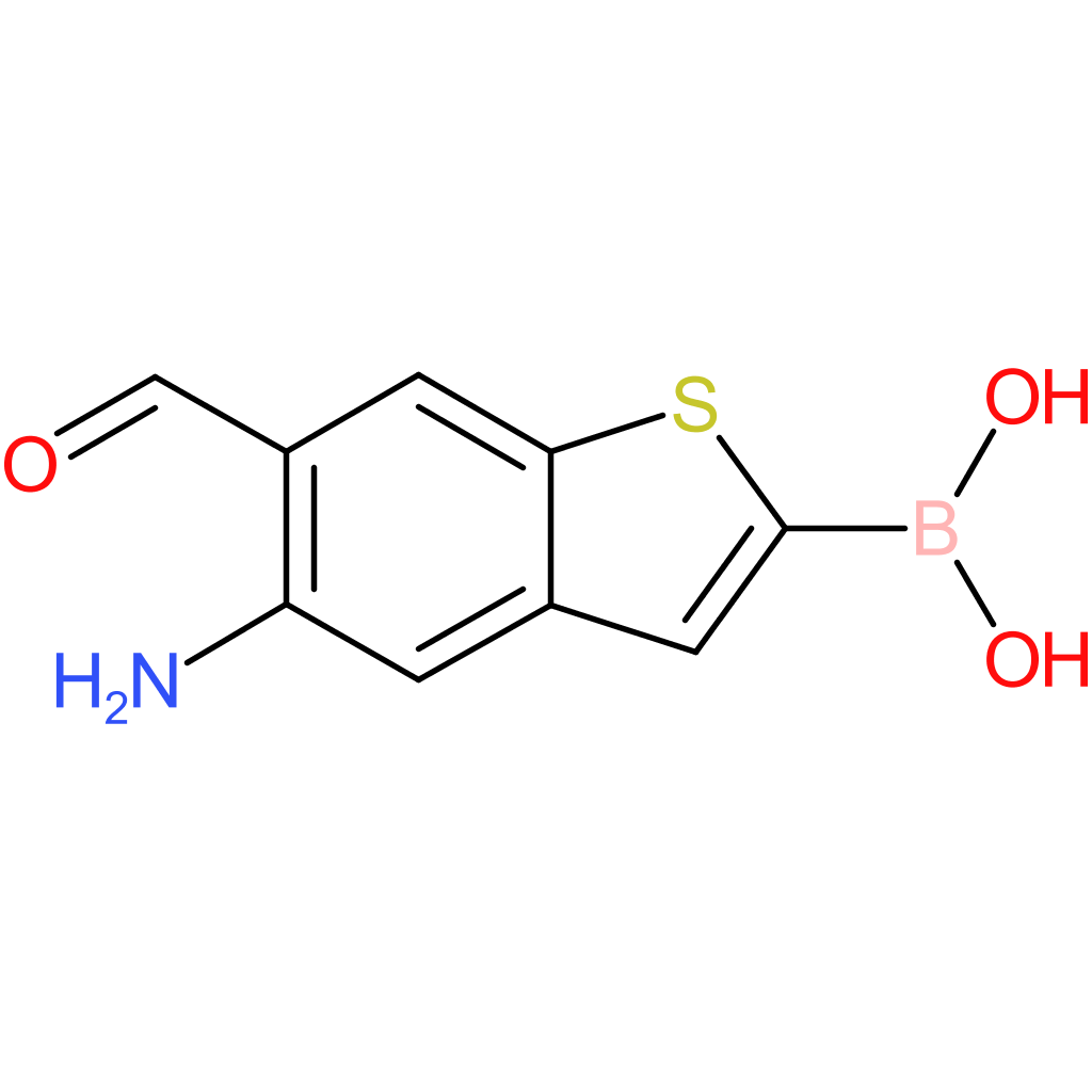5-amino-6-formylbenzothiophene-2-boronic acid