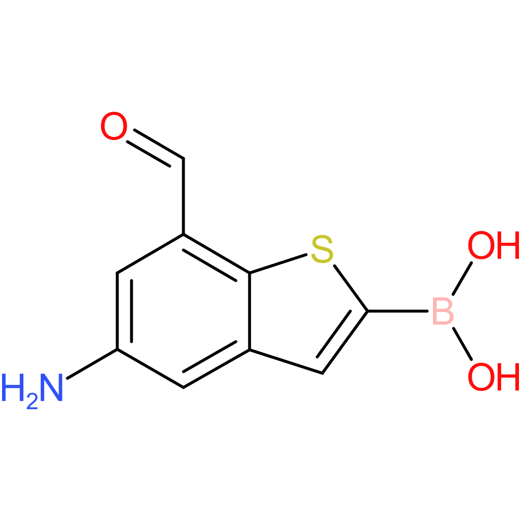 5-amino-7-formylbenzothiophene-2-boronic acid