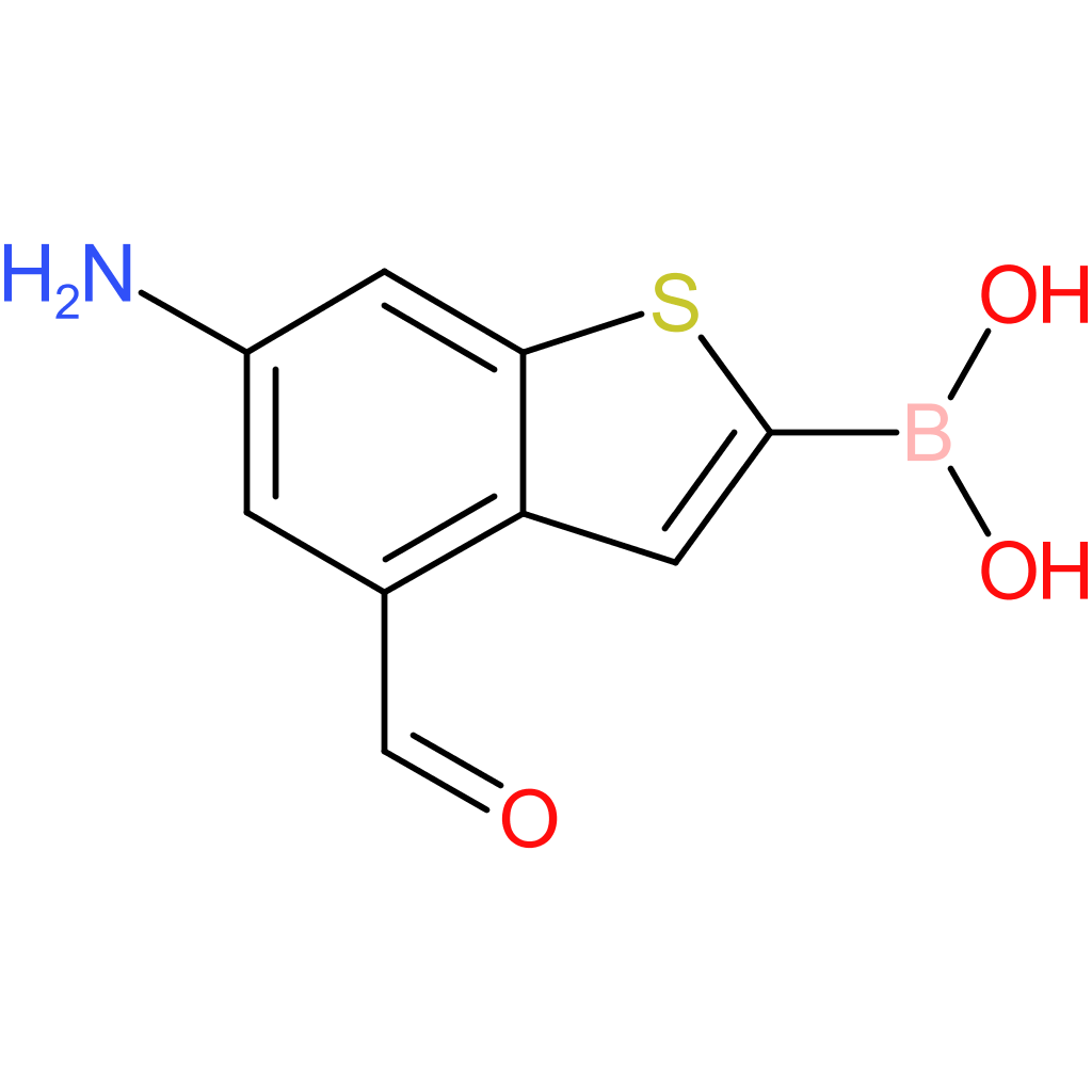 6-amino-4-formylbenzothiophene-2-boronic acid