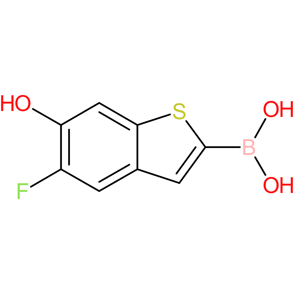 (5-fluoro-6-hydroxy-1-benzothiophen-2-yl)boronic acid