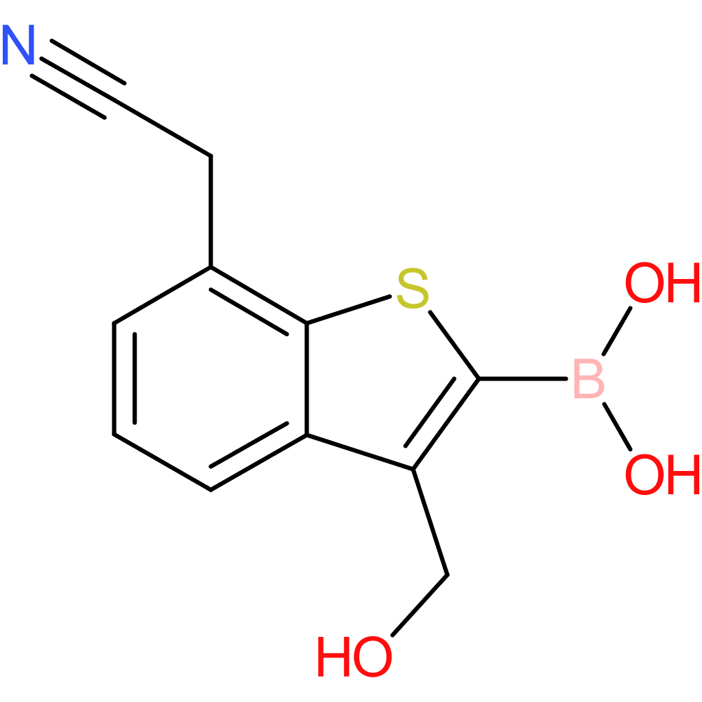 2-borono-3-(hydroxymethyl)benzothiophene-7-acetonitrile