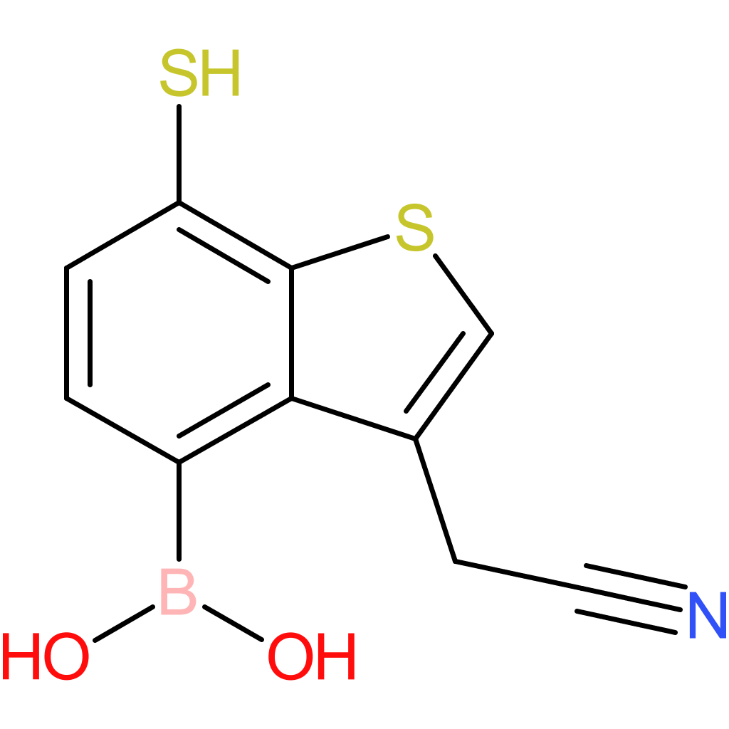 4-borono-7-mercaptobenzothiophene-3-acetonitrile