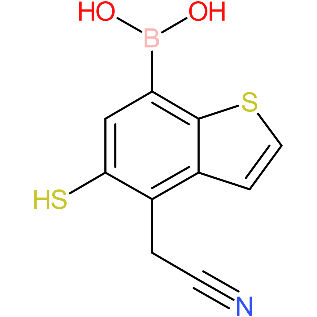 7-borono-5-mercaptobenzothiophene-4-acetonitrile