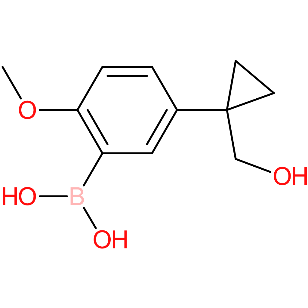 (5-(1-(hydroxymethyl)cyclopropyl)-2-methoxyphenyl)boronic acid