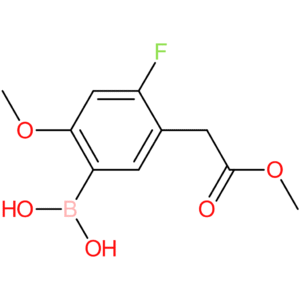 (4-fluoro-2-methoxy-5-(2-methoxy-2-oxoethyl)phenyl)boronic acid