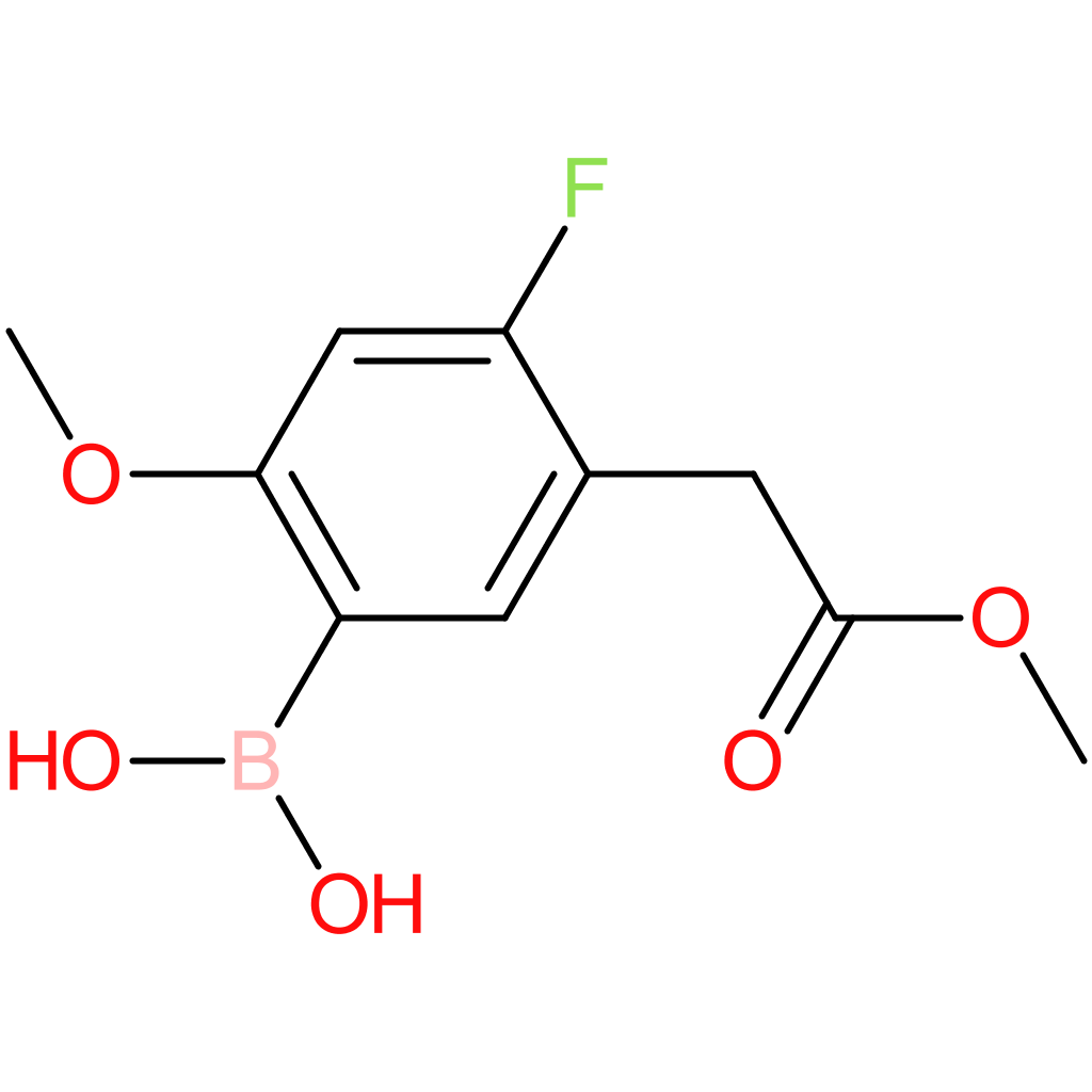 (4-fluoro-2-methoxy-5-(2-methoxy-2-oxoethyl)phenyl)boronic acid