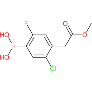 (5-chloro-2-fluoro-4-(2-methoxy-2-oxoethyl)phenyl)boronic acid