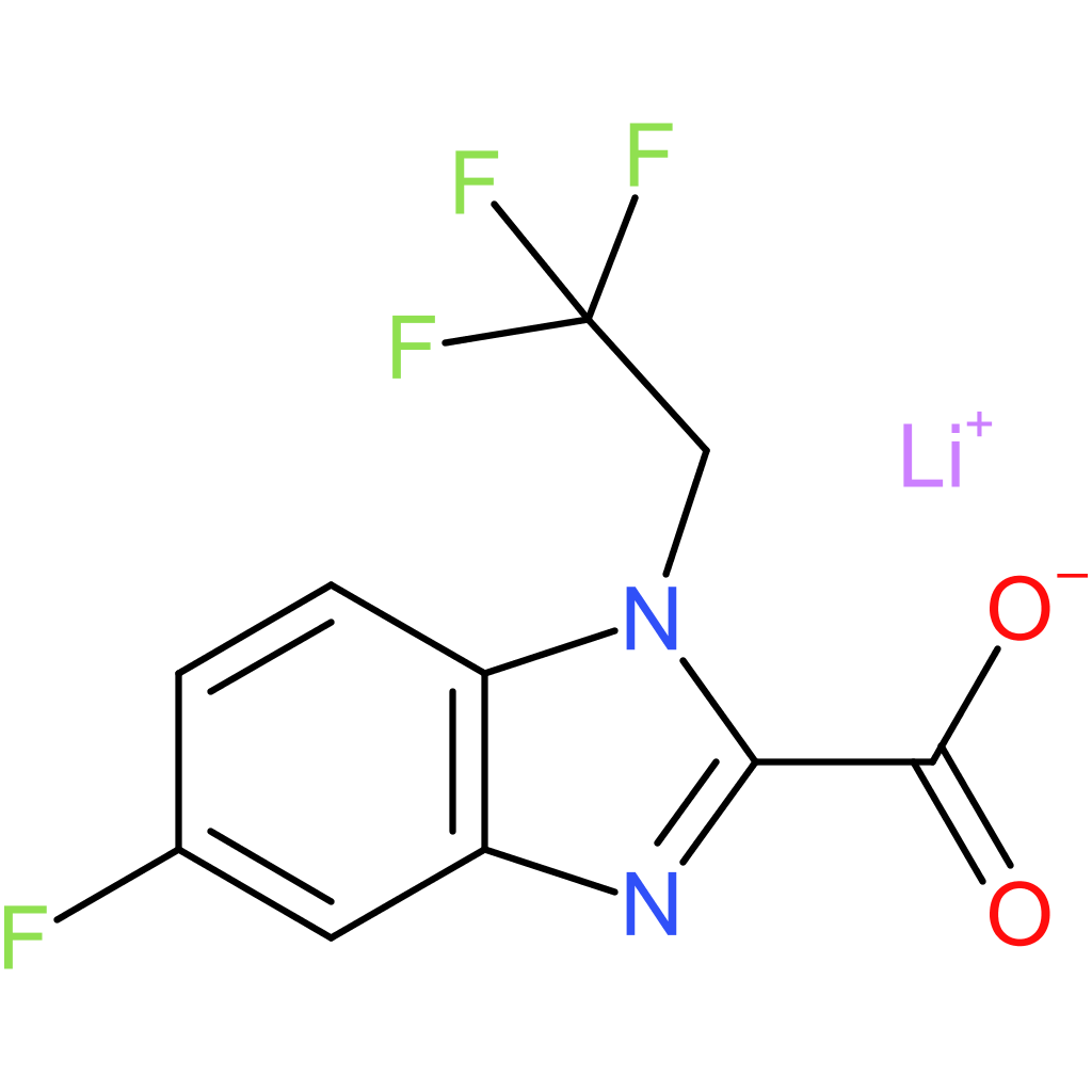Lithium 5-fluoro-1-(2,2,2-trifluoroethyl)-1H-benzo[d]imidazole-2-carboxylate