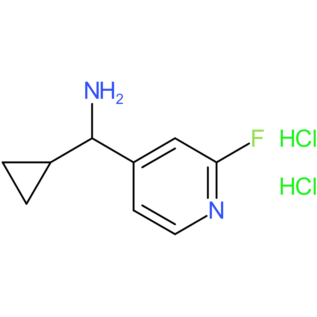 Cyclopropyl(2-fluoropyridin-4-yl)methanamine dihydrochloride