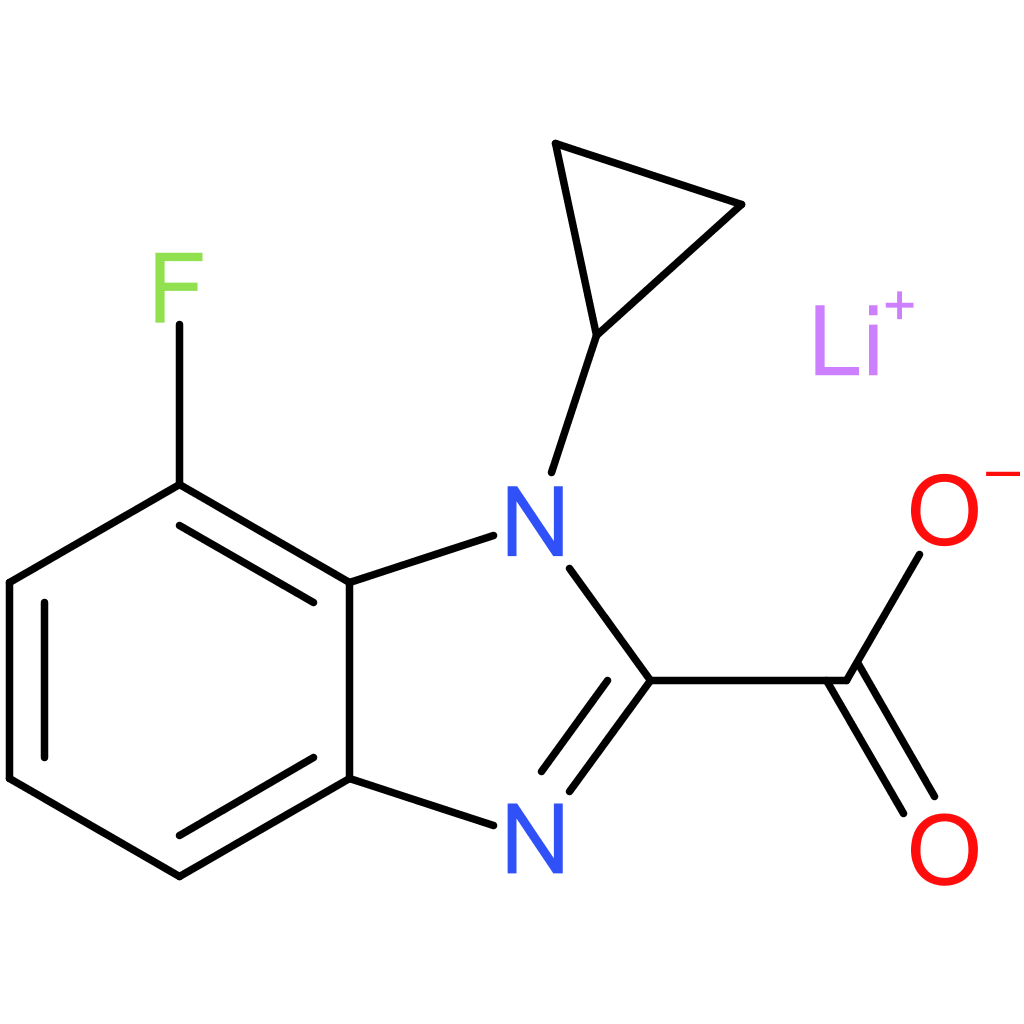 Lithium 1-cyclopropyl-7-fluoro-1H-benzo[d]imidazole-2-carboxylate