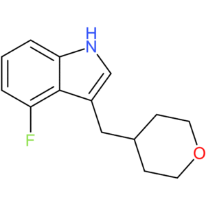 4-Fluoro-3-[(tetrahydro-2H-pyran-4-yl)methyl]-1H-indole