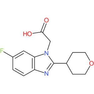 2-{6-Fluoro-2-(tetrahydro-2H-pyran-4-yl)-1H-benzo[d]imidazol-1-yl}acetic acid