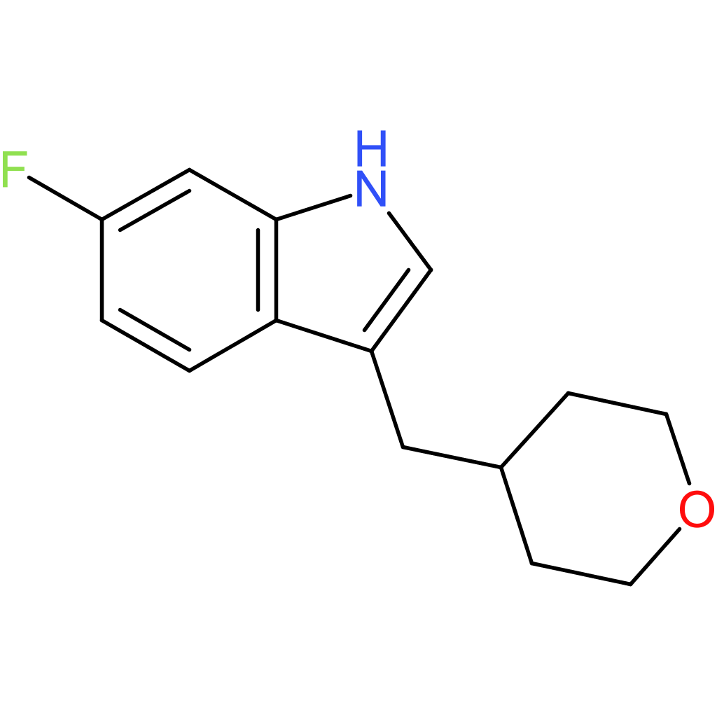 6-Fluoro-3-[(tetrahydro-2H-pyran-4-yl)methyl]-1H-indole