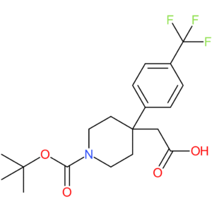 2-{1-(tert-Butoxycarbonyl)-4-[4-(trifluoromethyl)phenyl]piperidin-4-yl}acetic acid