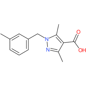 3,5-Dimethyl-1-[(3-methylphenyl)methyl]-1H-pyrazole-4-carboxylic acid