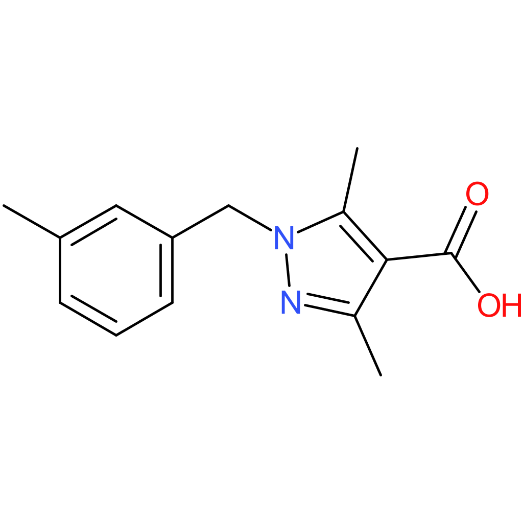 3,5-Dimethyl-1-[(3-methylphenyl)methyl]-1H-pyrazole-4-carboxylic acid