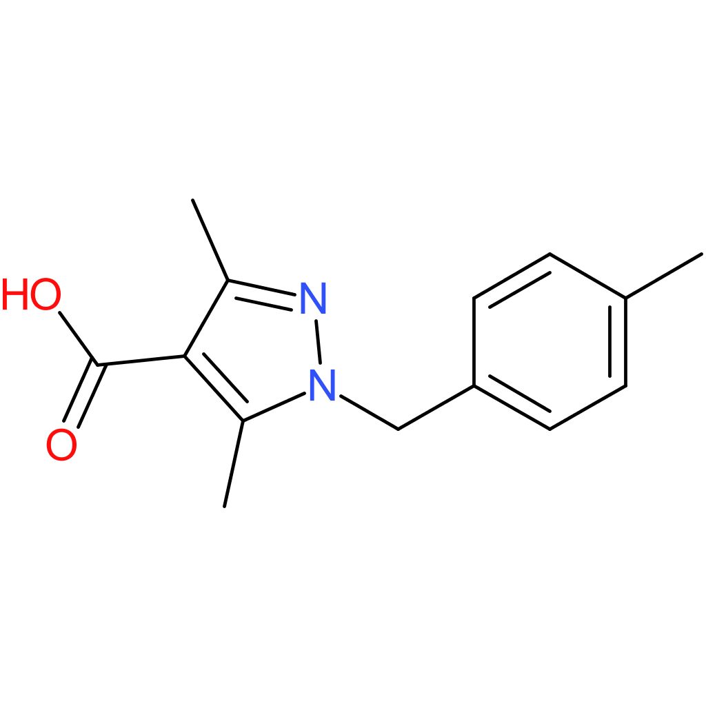 3,5-Dimethyl-1-[(4-methylphenyl)methyl]-1H-pyrazole-4-carboxylic acid