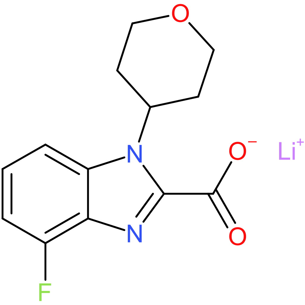 Lithium 4-fluoro-1-(tetrahydro-2H-pyran-4-yl)-1H-benzo[d]imidazole-2-carboxylate