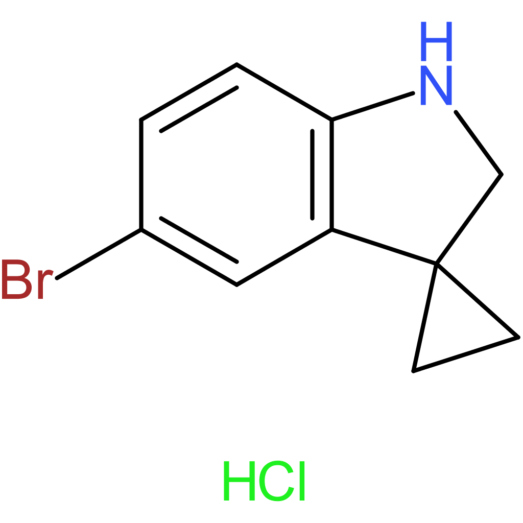 5′-Bromo-1′,2′-dihydrospiro[cyclopropane-1,3′-indole] hydrochloride